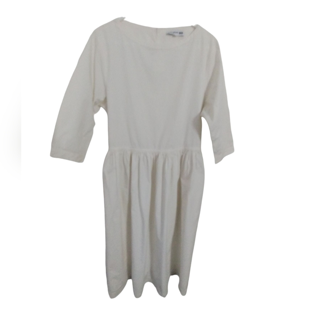 Uniqlo Ines De‎ La Fressange Womens Large Poplin Gathered Cottage Fairy Dress - Picture 2 of 7